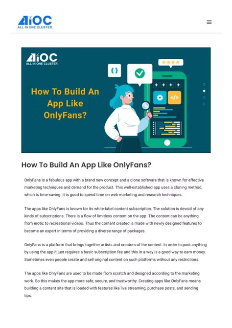 How to Build an App Like OnlyFans